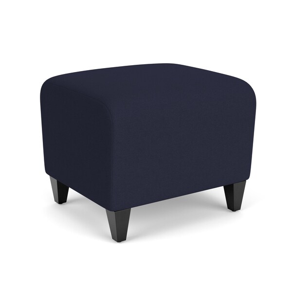 Siena Lounge Reception 1 Seat Bench, Black, OH Navy Upholstery